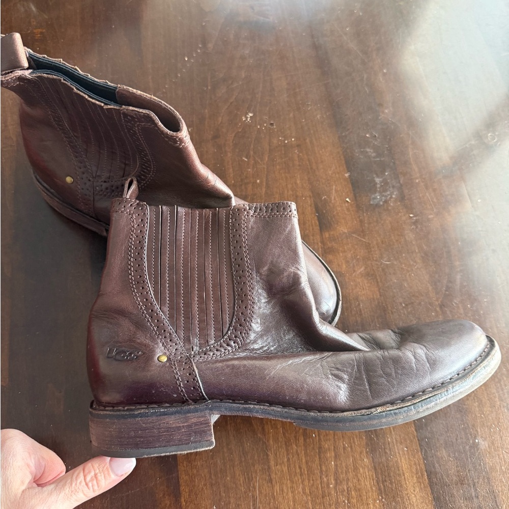 UGG Dark Brown Leather Boots